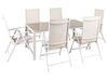 Garden Dining Set 6 Seater CATANIA Metal Beige