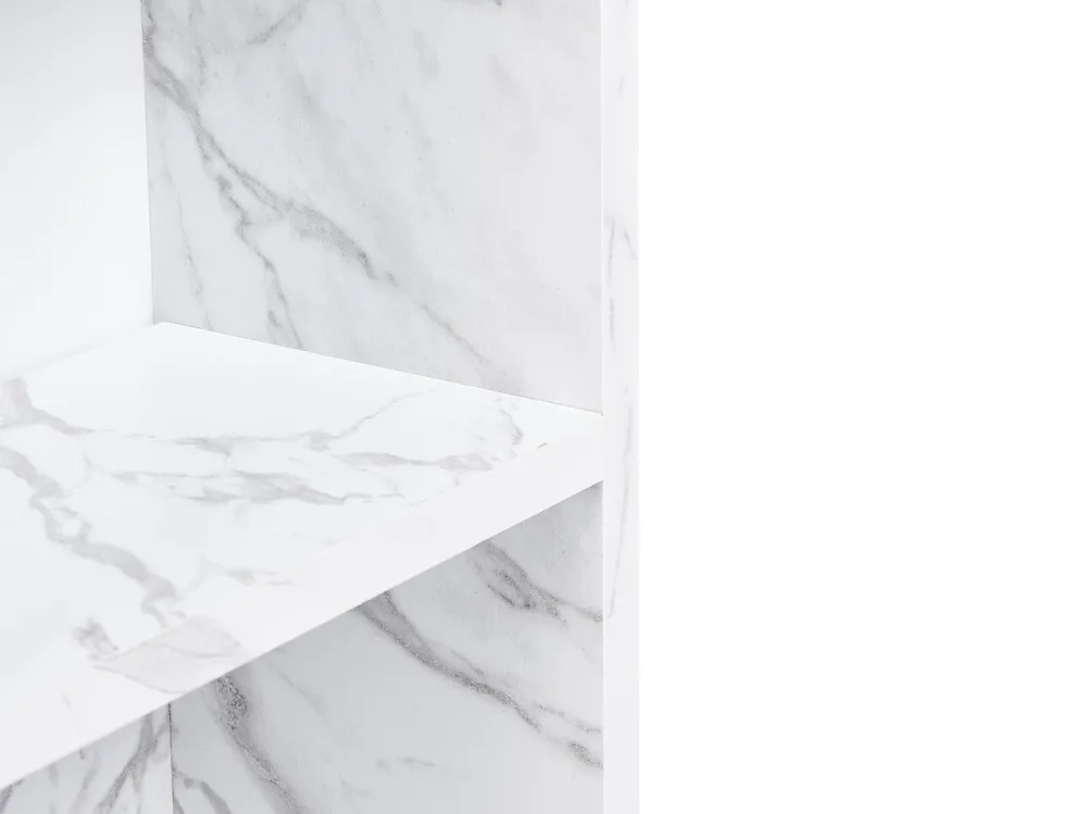 Bathroom Wall Mounted Mirror Cabinet JOINVILLE 60 cm 54 cm White Marble_978181