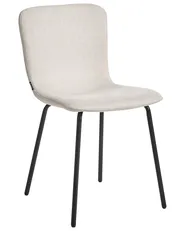 Set of 4 Dining Chairs CALDWELL Fabric Light Beige_1020693