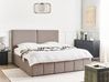 Ottoman Bed CASTELNAVET Fabric Taupe 180 x 200 cm (EU Super King)