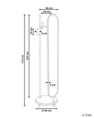 Coat Stand with Mirror LORENA 172 cm Metal Gold_935086