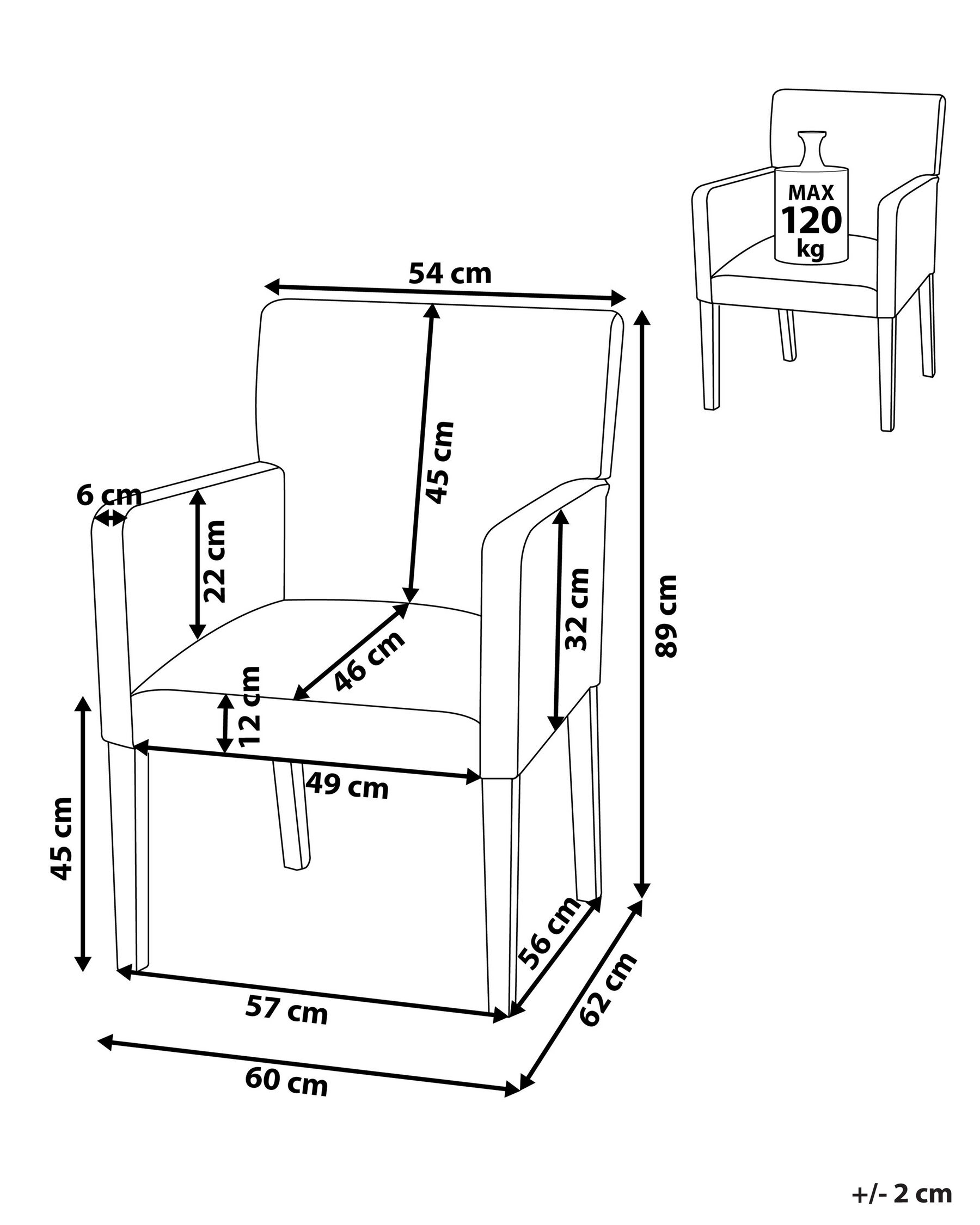 Dining Chair ROCKEFELLER Fabric Black_770804