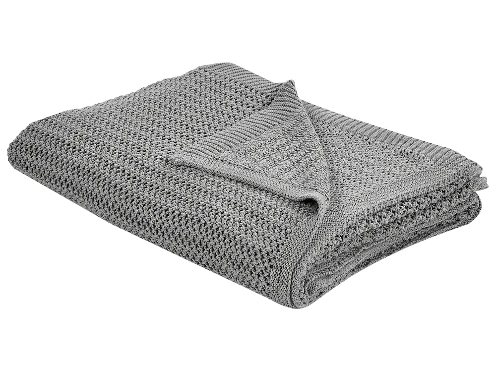 Bedspread ILEN Cotton 150 x 200 cm Grey