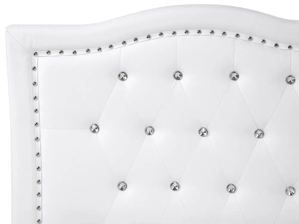 Ottoman Bed METZ Faux Leather White 140 x 200 cm (EU Double)_1078360
