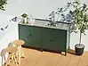 2 Piece Outdoor Kitchen Set with Sink VILAMA Green Metal