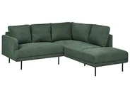 Hjørnesofa 4-seters BREDA Mørkegrønn Venstrevendt_885962