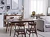 Extending Dining Table MADOX Dark Walnut 150/190 cm 90 cm