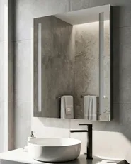 LED Bathroom Mirror MARTINET 70 cm 90 cm Silver_816344
