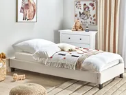 Bed without Headboard Boucle ROANNE 90 x 200 cm (EU Single) Light Beige_902998