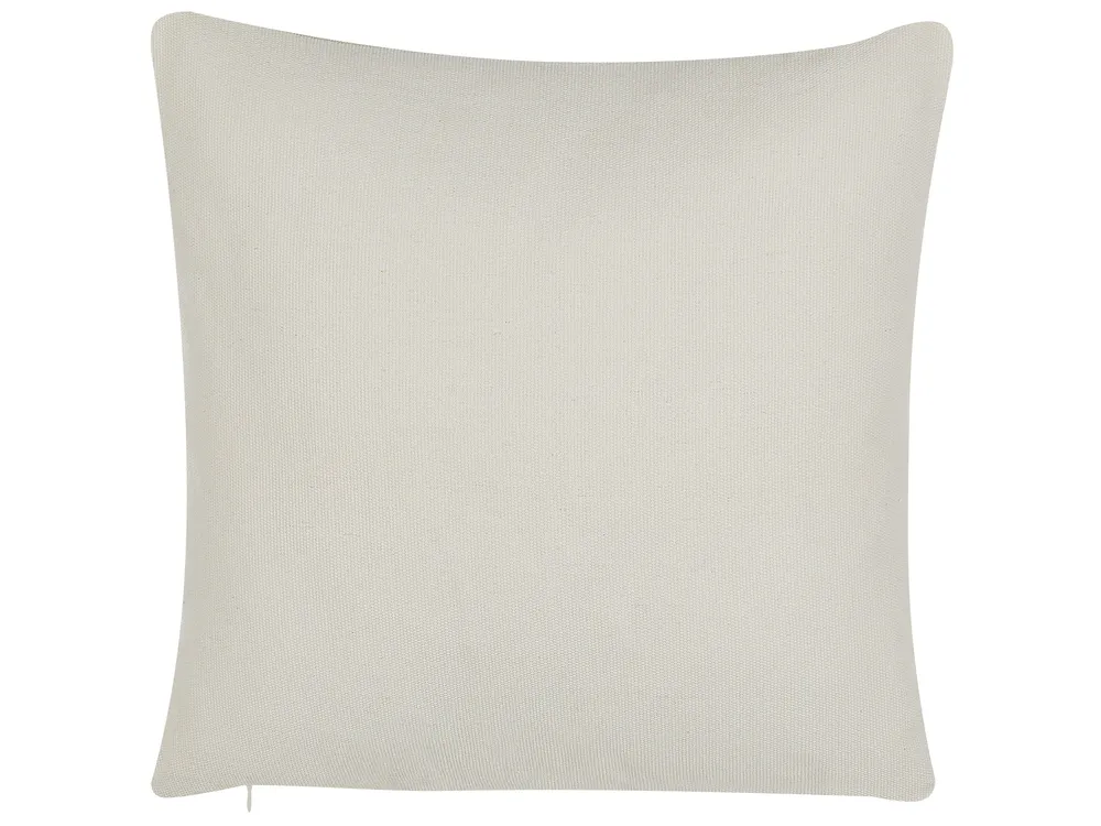 Set of 2 Decorative Cushions CALLIOPSIS 45 x 45 cm White Abstract Pattern_818626