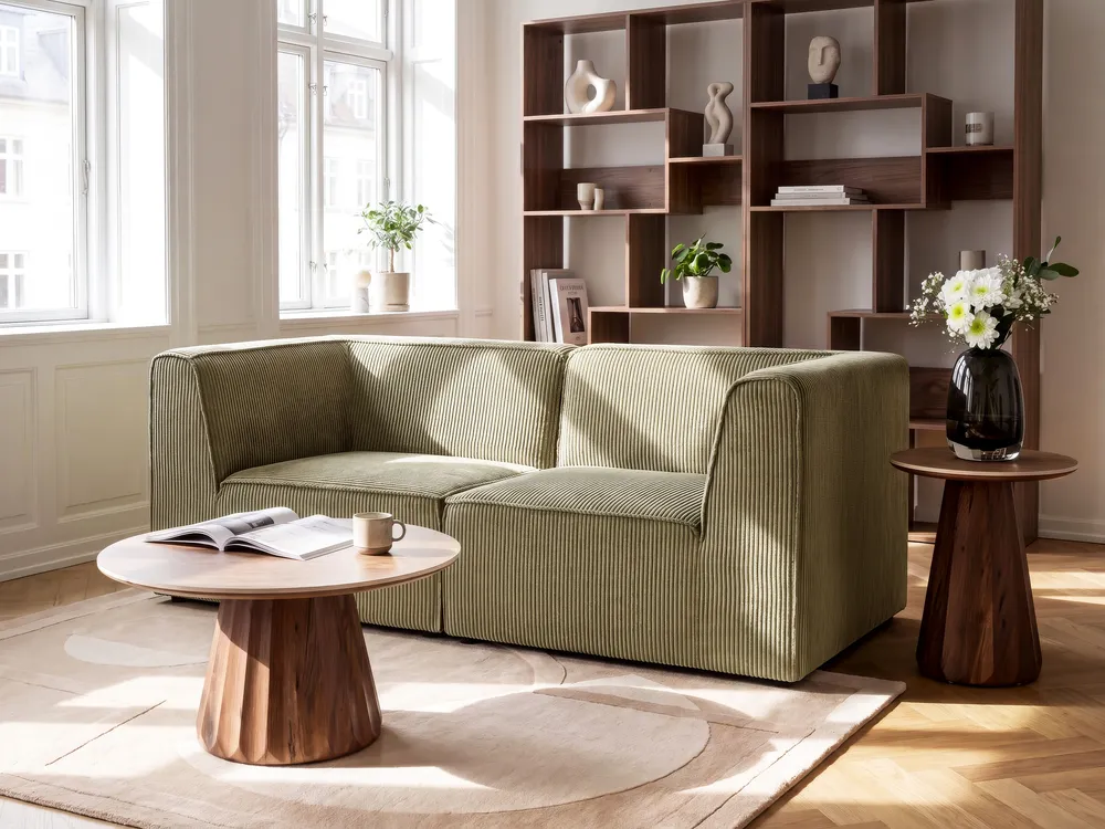 Hörnmodul LEMVIG Manchester Grön Högervänd_1146419