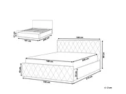 Ottoman Bed ROCHEFORT Faux Leather Taupe 180 x 200 cm (EU Super King)_786761
