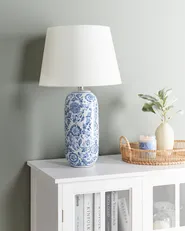 Table Lamp AIBONITO Porcelain White/ Blue_961532