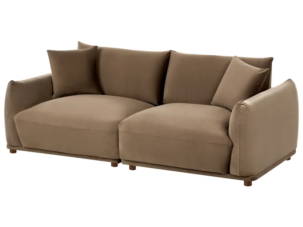 Sofa 3 Seater JUBEK Velvet Brown_1074501