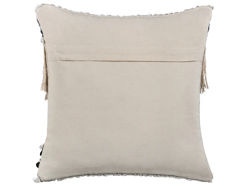 Set of 2 Decorative Cushions SOFCA 45 x 45 cm Cotton Beige Geometric Pattern_802241