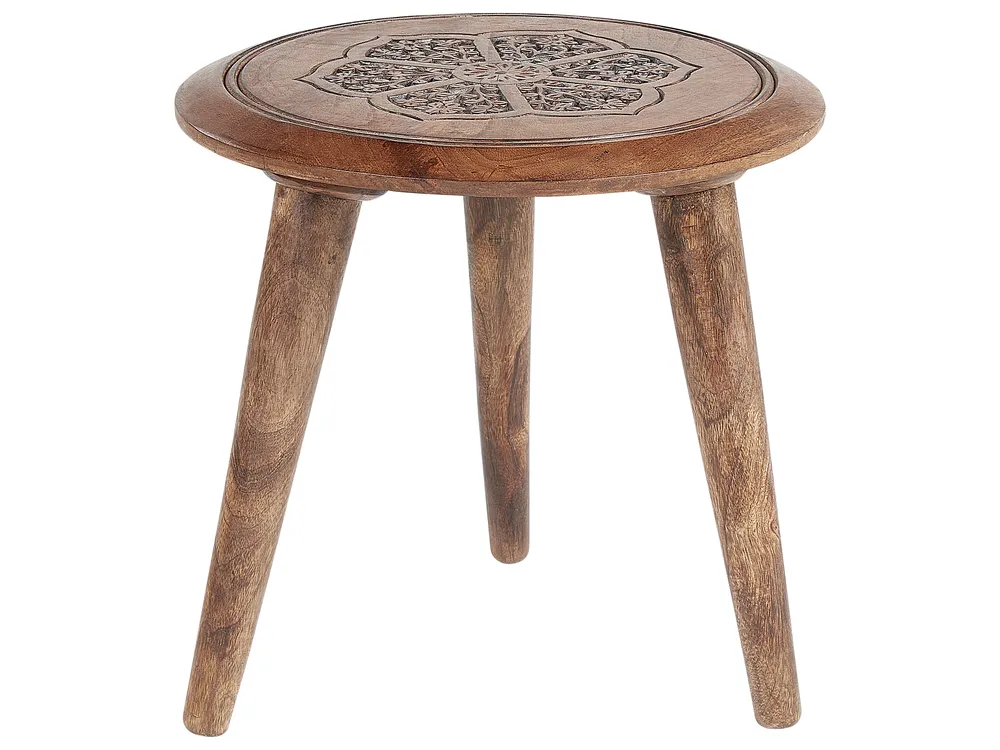 Set of 2 Side Tables TURUA Mango Wood Brown_857350