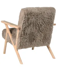 Armchair KISA Faux Fur Taupe_1019290