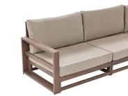 Garden Corner Sofa with Table 5 Seater TIMOR Modular Certified Acacia Wood Dark Brown_852987