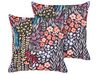 Set of 2 Outdoor Cushions CASTELARO Floral Pattern 45 x 45 cm Multicolour