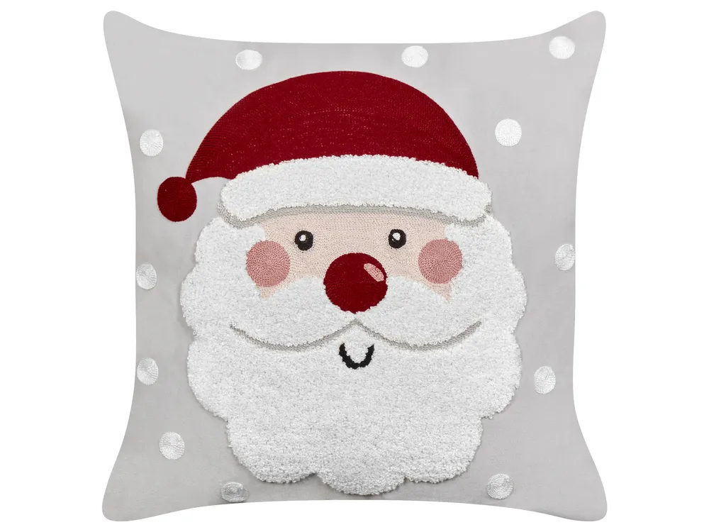 Set of 2 Decorative Cushions SWEETENER Velvet 45 x 45 cm Grey_946911