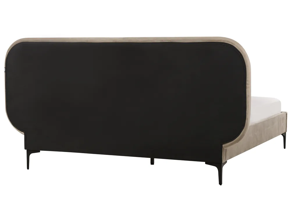 Säng med lamellram Sammet SUZETTE 140 x 200 cm Beige_916052