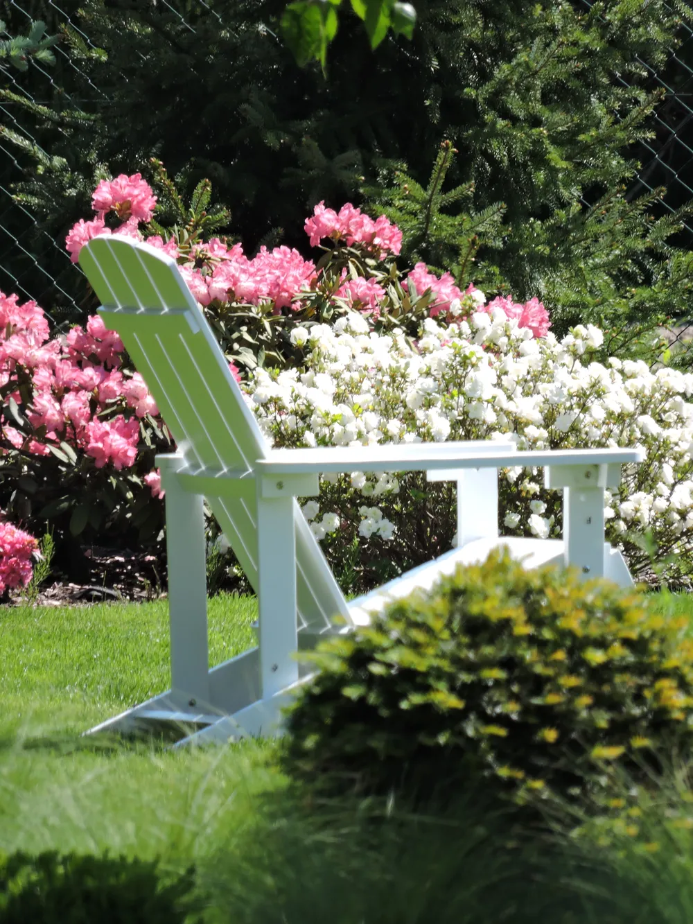 Trädgårdsstol ADIRONDACK Vit_810239