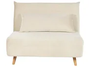 Single Sofa Bed SETTEN Velvet Light Beige_874954