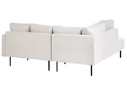 Corner Sofa 4 Seater BREDA Fabric Light Beige Right Hand_1078093