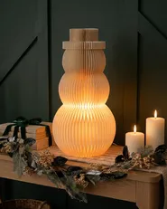Christmas Decoration Table Lamp BANGA 51 cm Snowman Beige_1115346