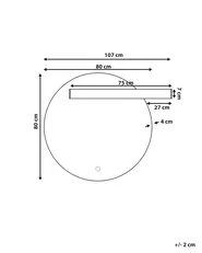 Kylpyhuoneen LED-peili ANOST 107 cm 90 cm Hopea_1093742