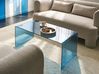 Coffee Table KENDALL Tempered Glass Blue
