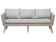 Garden Lounge Set with Table 5 Seater VITTORIA PE Rattan Grey_745843