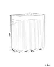 Laundry Basket KANDY Bamboo Light Brown 100 L_849220