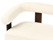 Soffa 2-sits ILBRO Bouclé Off-White/ Mörkbrun_984856
