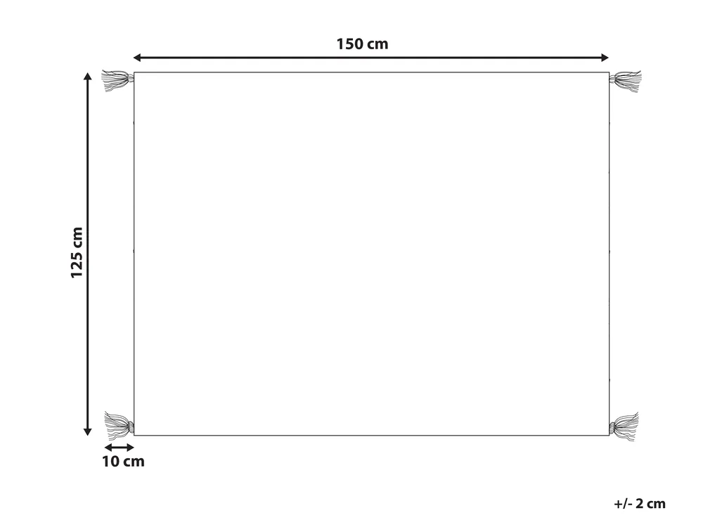 Blanket NAMTAR Cotton 125 x 150 cm White_860780