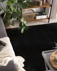 Shaggy Rug EVREN Black 160 x 230 cm_758538