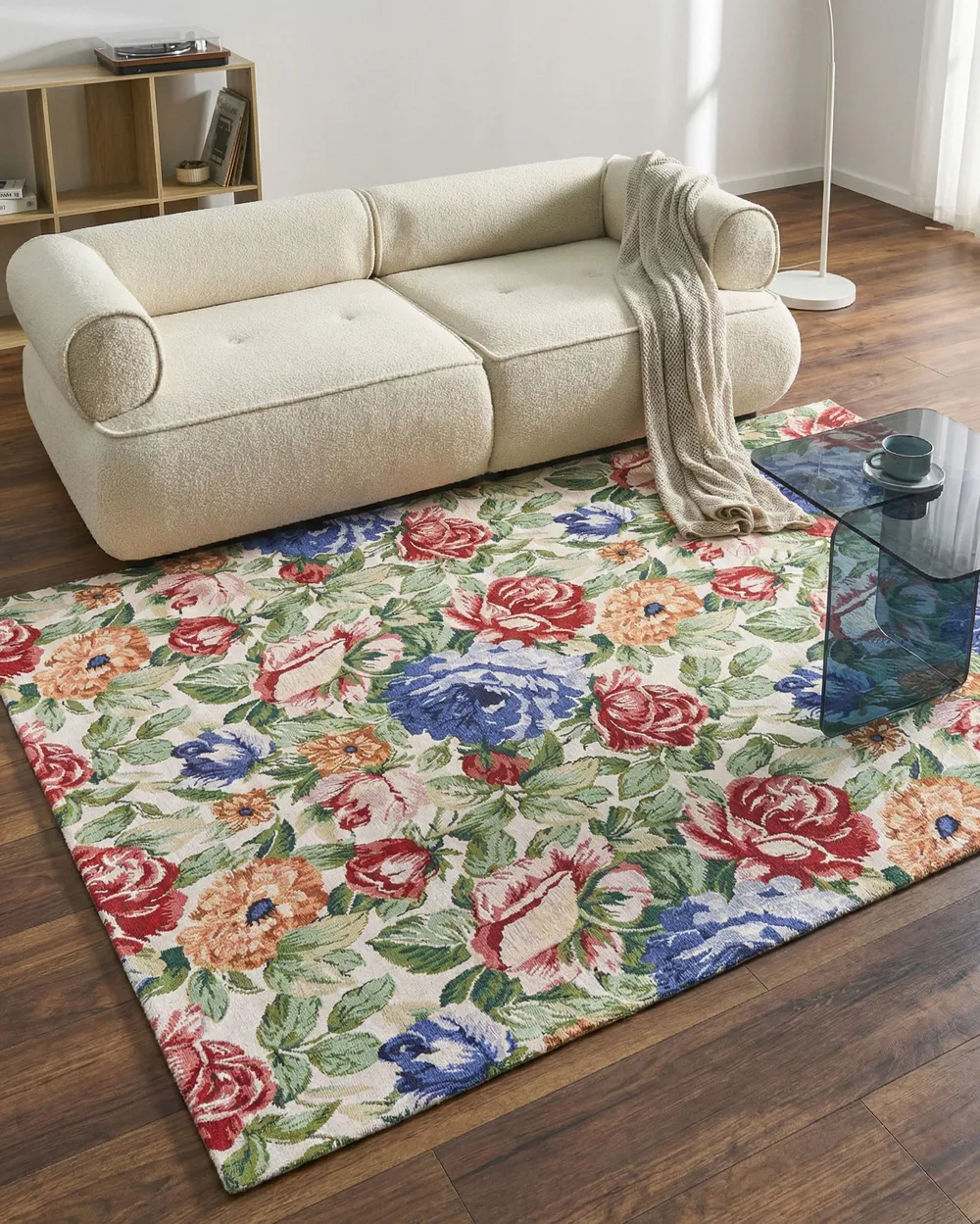 Cotton Area Rug Multicolour FARWAN Various Sizes