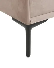 2 Drawer Bedside Table SEZANNE Velvet Taupe_892527