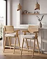 Baarituolisetti 2 kpl AVA Puu Vaaleanruskea/beige