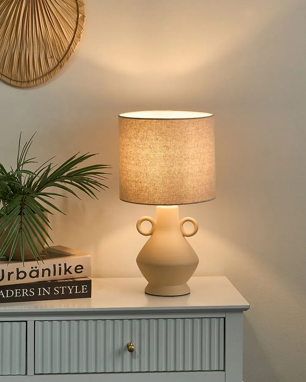 Pöytävalaisin KERULEN Keramiikka Beige_1187052