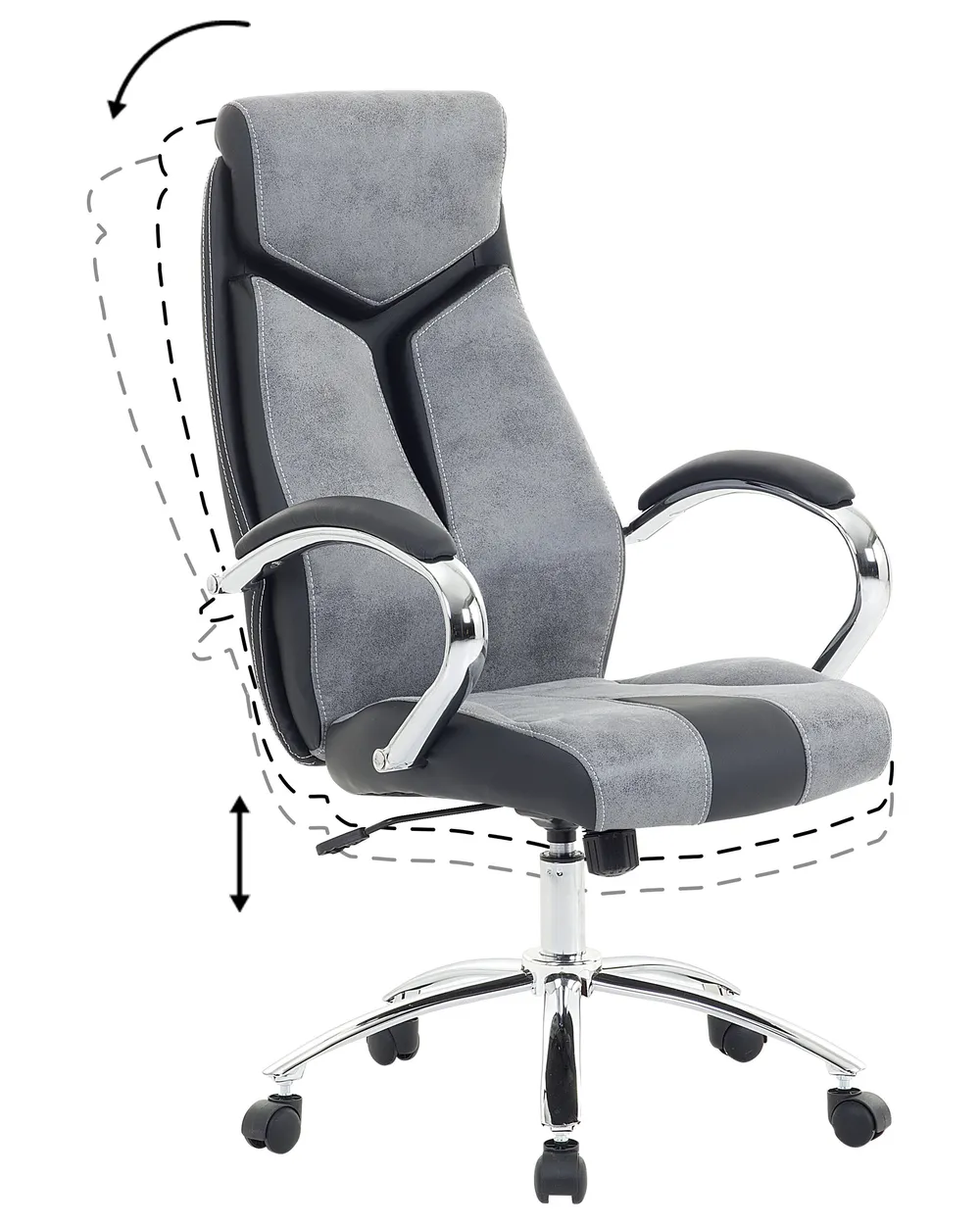 Kontorsstol FORMULA Konstläder Grå_754985