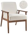 Armchair ESRUM Boucle Dark Brown/ White