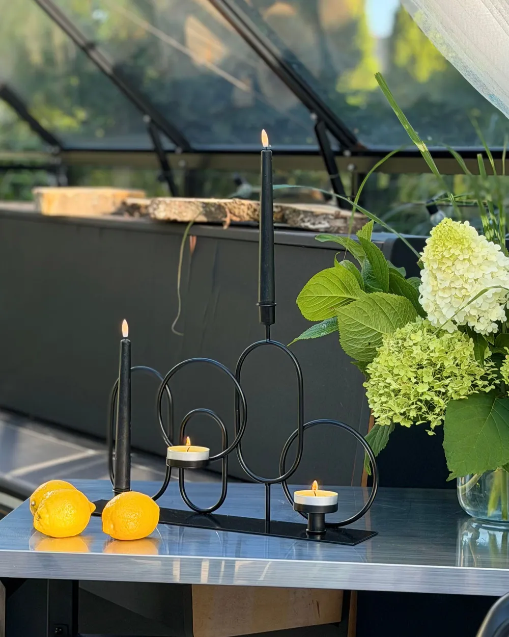 Candle Holder COBH 30 cm Metal Black_1129765