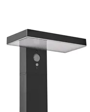 Solar Outdoor LED Bollard Lamp POPLAR with Motion Sensor Black_943854