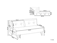 Sofa Bed 2 Seater VESTFOLD Velvet Beige_851057