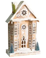 Christmas Decoration LED UNARI 50 cm House Light Brown_1027871