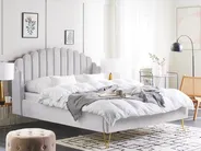 Bed Velvet AMBILLOU 160 x 200 cm (EU King Size) Light Grey_857109