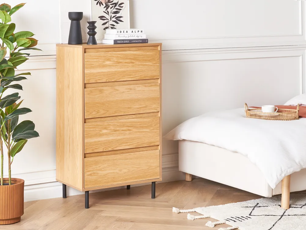 4 Drawer Chest NIKEA Light Brown