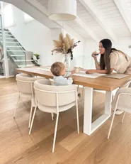 Set med 2 matstolar SPRINGER Chenille Ljusbeige_1182551