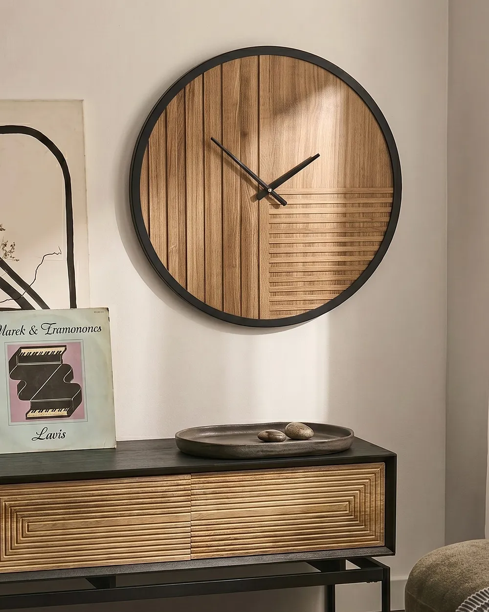 Wall Clock DURTAL 60 cm Brown